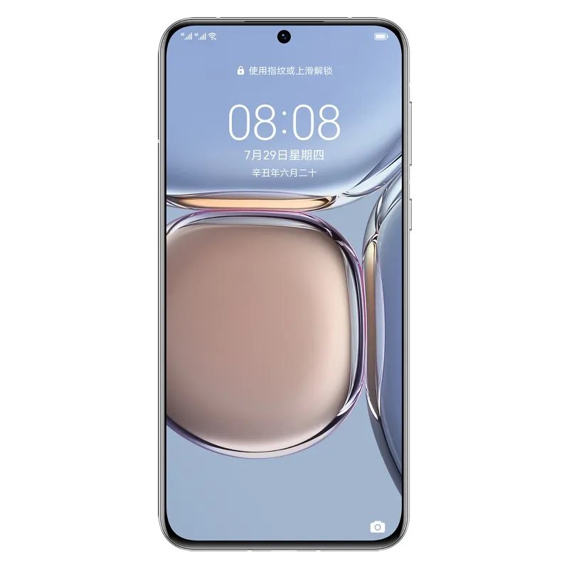 Téléphone portable d'origine Huawei P50 4G LTE 8 Go de RAM 128 Go 256 Go de ROM Snapdragon 888 Octa Core 50MP AI NFC 4100mAh Android 6.5 "Plein écran ID d'empreintes digitales Visage Smart Phone