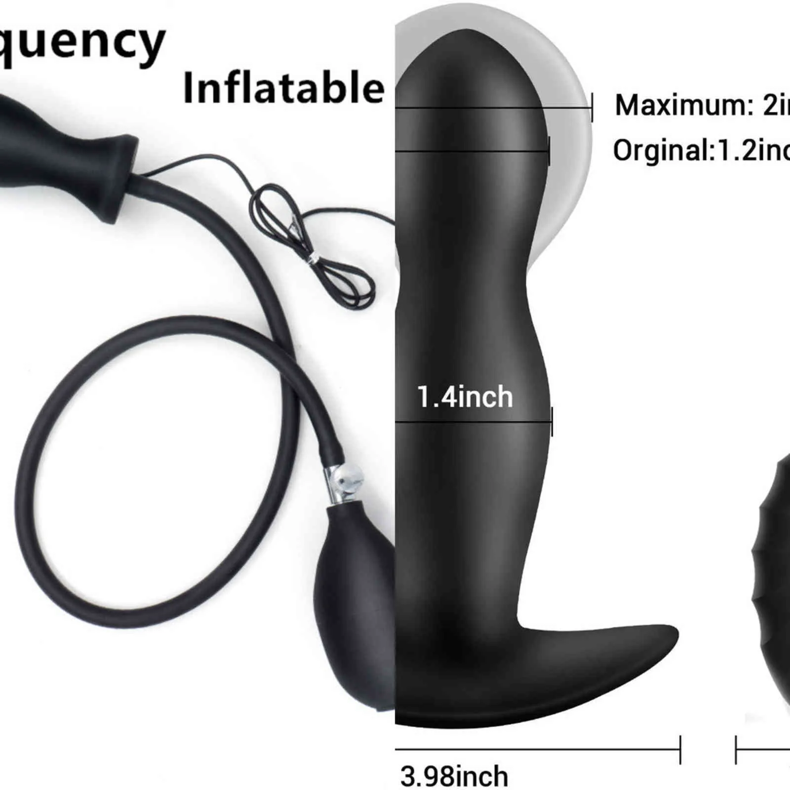 Nxy Vibradores Controle Remoto Sem Fio Masculino Massager Massager Inflável Plug Anal Vibrating Butt Expansion Vibrador Brinquedos Sexuais 1119