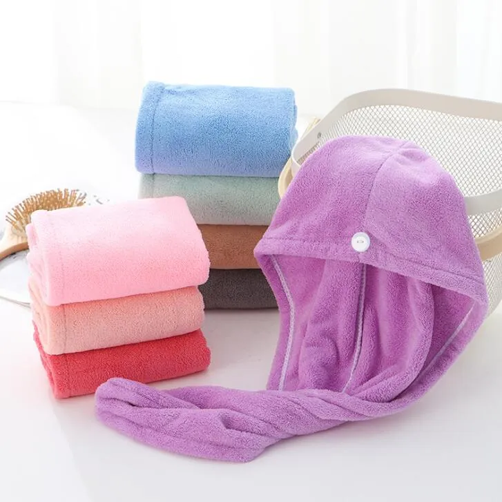 Microfiber Quick Dry Hat Bathing Towel Cap Hair Magic Drying Towels Super Absorbent Turban Wraps Hats Spa Caps Hairs Wrap CGY4