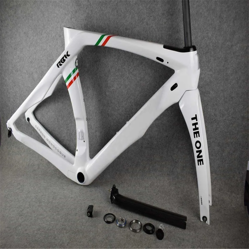 RB1K의 30 가지 색상 챔피언 카본 도로 자전거 프레임 자전거 사이클링 프레임 셋 광택 BB86 크기