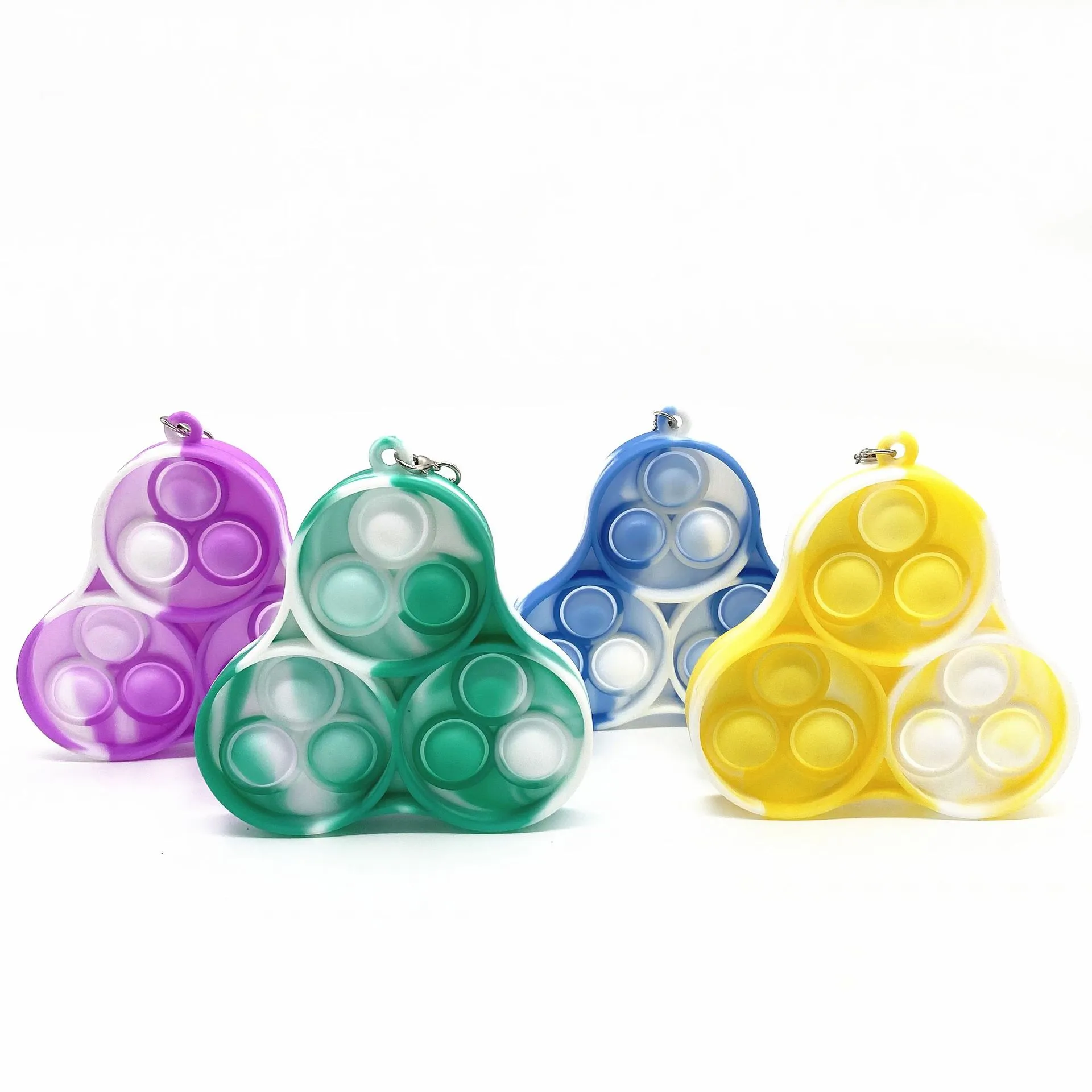 Creative mini porte-clés doigt bulle musique presse jouet