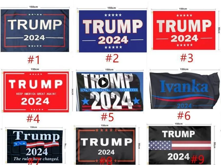 Trump Flag 2024 Bandiera elettorale Banner Donald Trump Flag Keep America Great Again Ivanka Trump Flags 150 * 90cm 13 stili