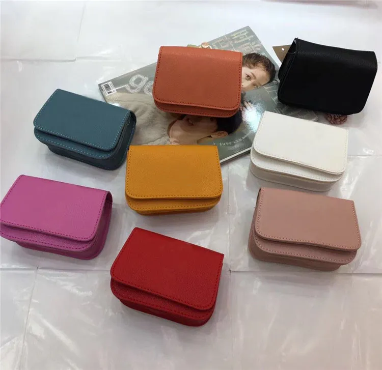 Hot Sell Kids Designer Purse Fashion Korean Baby Girls Mini Princess Coin Purses PU Cross-body Bags Children Candy Handbags Gifts