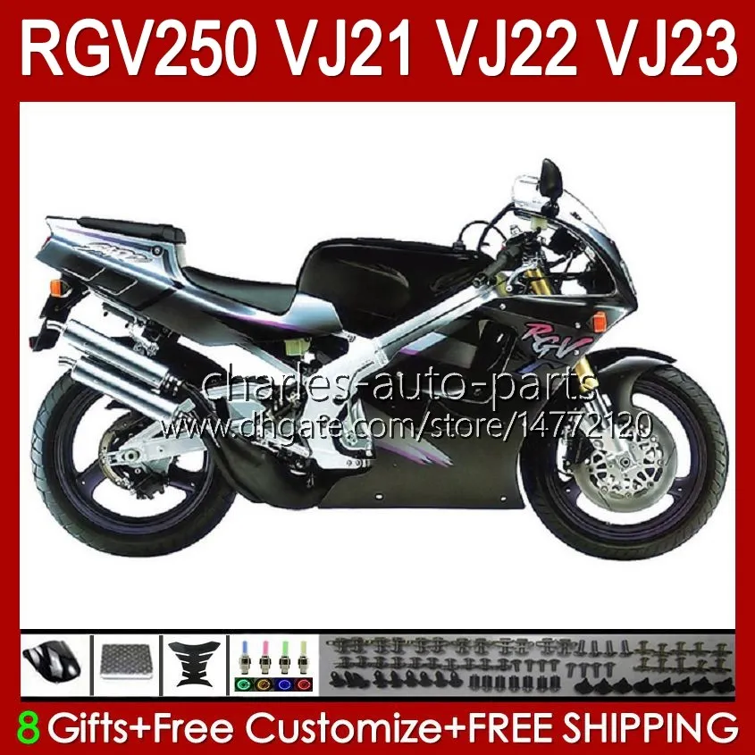 Комплект для тела для Suzuki VJ21 завод BLK RGV250 RGVT RGV 250CC 250 CC Bodywork VJ-21 Панель 21HC.123 RGV-250CC RGV-250 RGVT-250 VJ 21 1988 1989 RGV250C SAPC 88 89 OEM