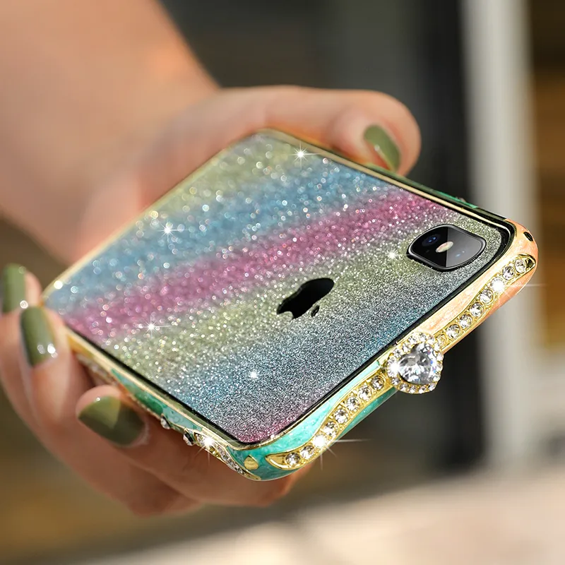 Bling Diamond Glitter Cases For iPhone 11 Pro X XS MAX XR 7 8 Plus 6s 6 Rhinestone Shiny Back Cover