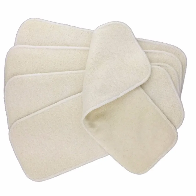 Hemp Cotton Diaper Inserts For Baby Reusable Cloth Diapers Nappiers 4 Layers Large 36*14cm 200 pcs /lot