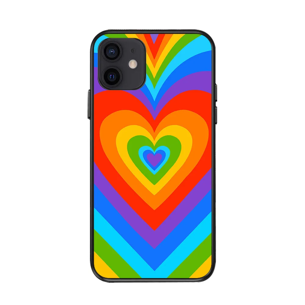 Чехлы для телефонов для iPhone 13 12 Mini 11 Pro Max XS X XR 6 7 8 плюс  сотовый телефон простые шаблон иллюстрации любовь пара модель