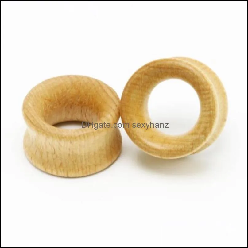 Other 8-20MM Wood Ear Plugs Flesh Tunnels Gauges Kit Expanders Solid Hollow Anti-allergic Stretcher Body Piercing Jewelry Women