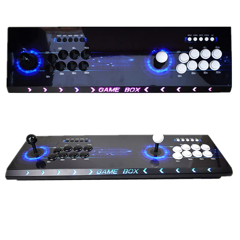 Pandora Box 6 Arcade Console 1300 in 1 Copy Sanwa Moverystick 8 Button LED Tube 2 Player Controller Retro 3D Games Arcade Free DHL