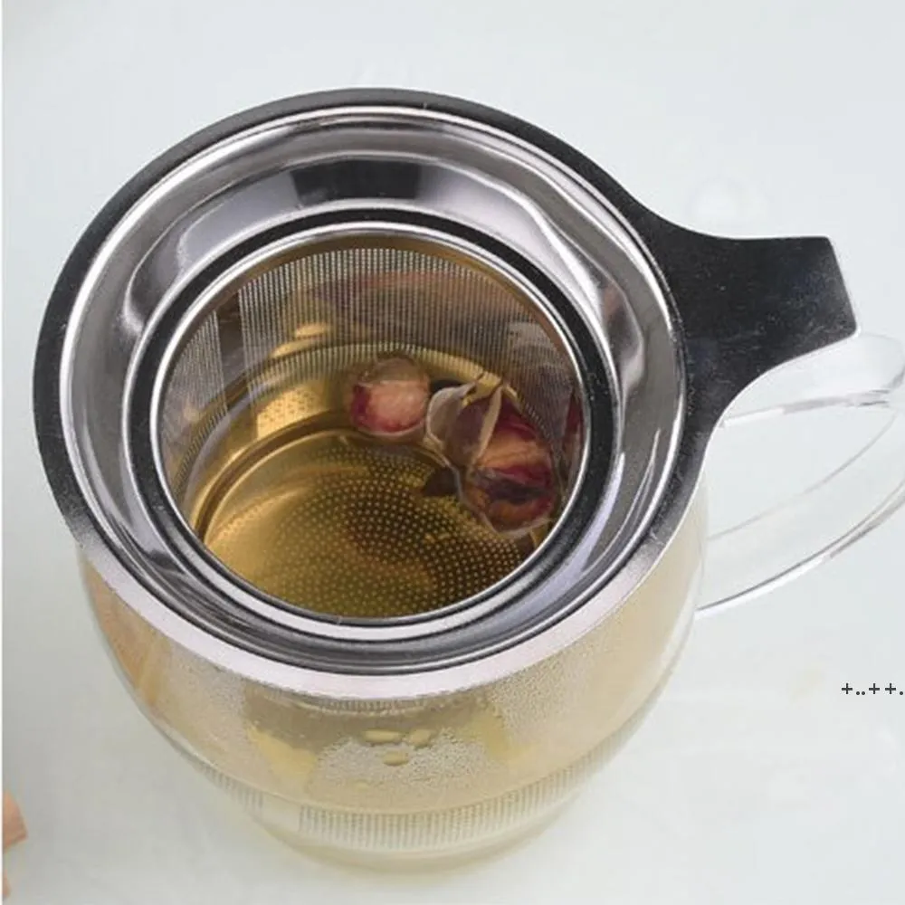Kahve Çay Araçları Mutfak Yemek Bar 304 Paslanmaz Çelik Süzgeçler Büyük Kapasiteli Demlik Örgü Süzgeç Su Filtresi CCE13366