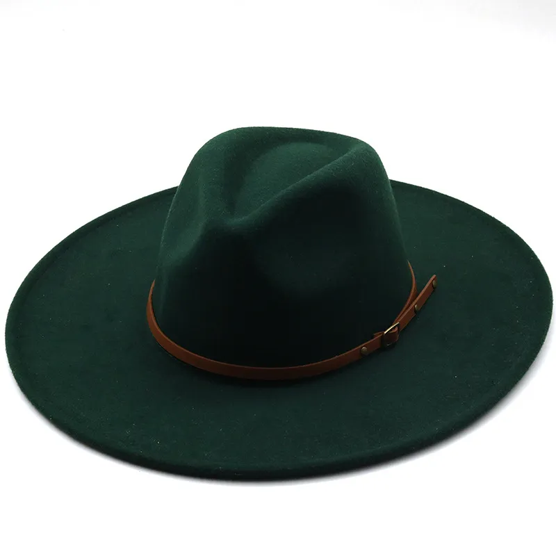 Klassieke Brede Rand Porkpie Fedora Hoed Camel Zwart Mannen Vrouwen Samenpersbare Winter cap Derby Bruiloft Kerk Jazz Hoeden aa13