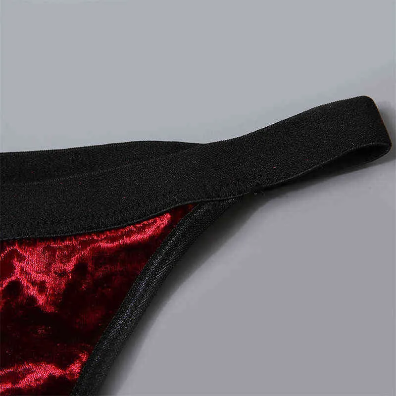 Nxy cockhings sexy set aduloty hot-selling erotische ondergoed sexy grote rode dame lingerie driedelige string zonder stalen ring ribbelbeen lus 1127 1123