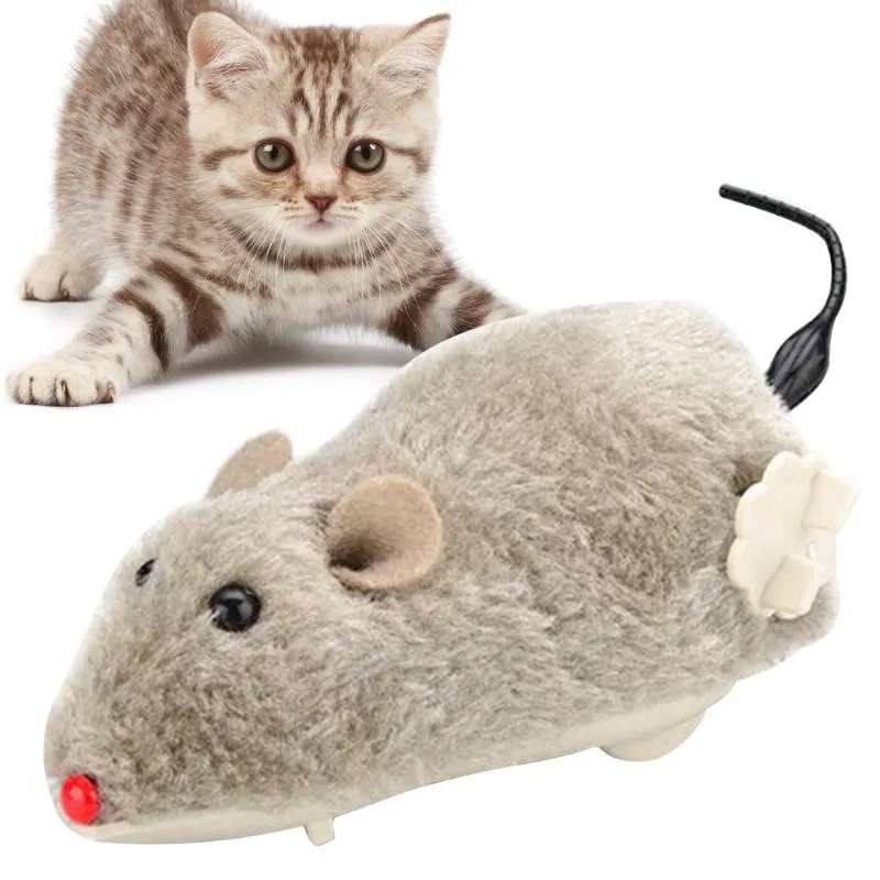 Giocattoli per gatti 1 pz colore casuale giocattolo del mouse simulazione carica peluche divertente gioco pet gatti interattivi mini gioco