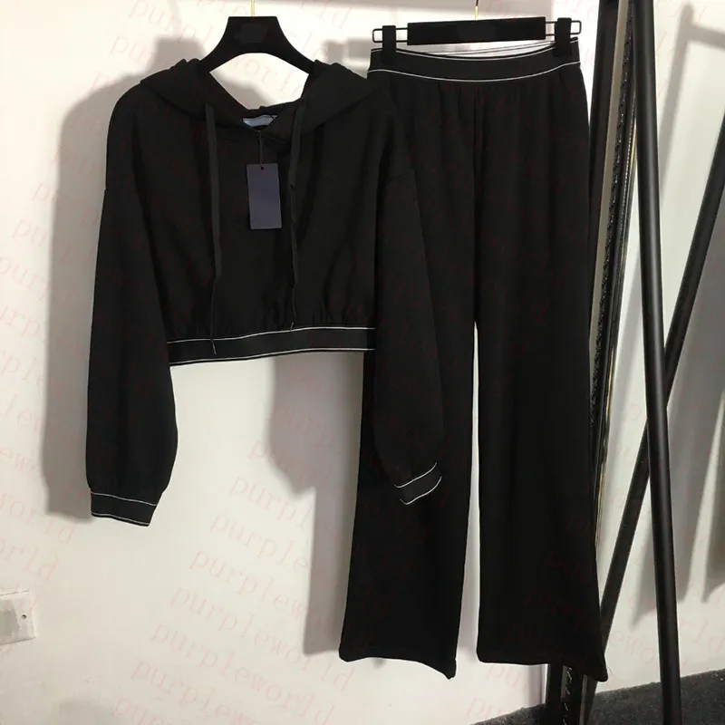 女性ブランドトラックスーツシャツレギンスファッションフード付きブラウスパンツセットアウトドア通気性チャームパーカーパン