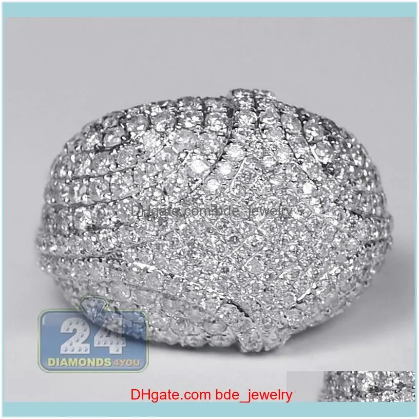 Wedding Rings Fashion Trend Exquisite Round White Handmade Cocktail Ladies Ring Anniversary Party Jewelry Wholesale