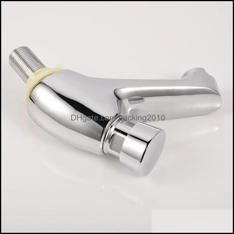 Brass Single Cold Delay Faucet Switch Valve Automatic Delay Closure Basin Tap Sensor Faucet Water Tap Sensor Kitchen