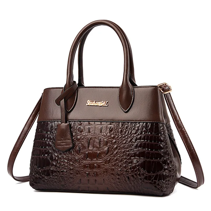 Crocodile Pattern Womens Handbag European And American Style Lady
