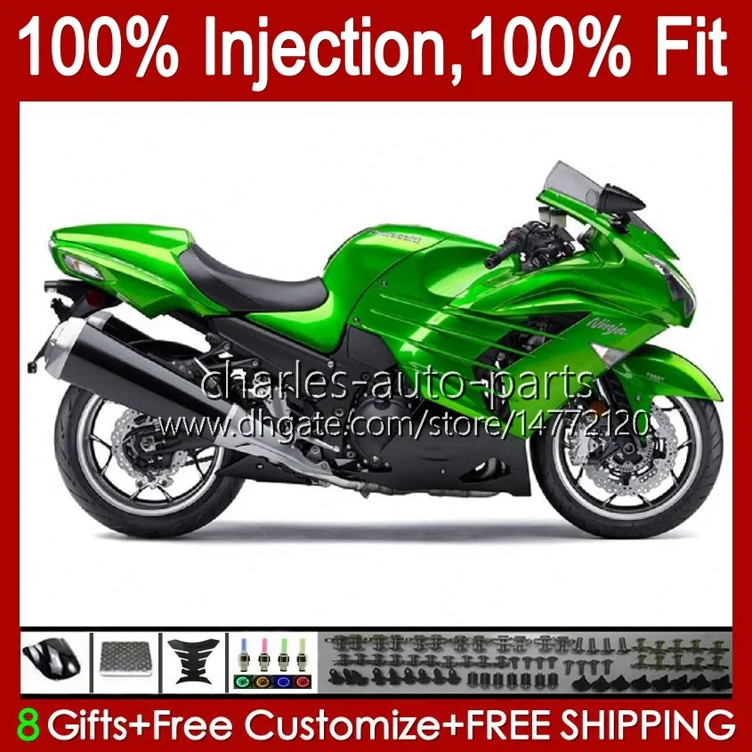 Einspritzverkleidungen für KAWASAKI NINJA ZZR 1400 CC ZX 14R 14 R ZZR1400 06-11 4Nr