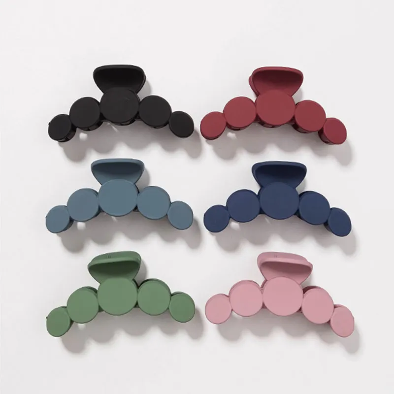 Pince à cheveux ronde de style coréen, accessoires pour cheveux, épingles à cheveux en acrylique, couleur bonbon, grande taille, pince pour queue de cheval