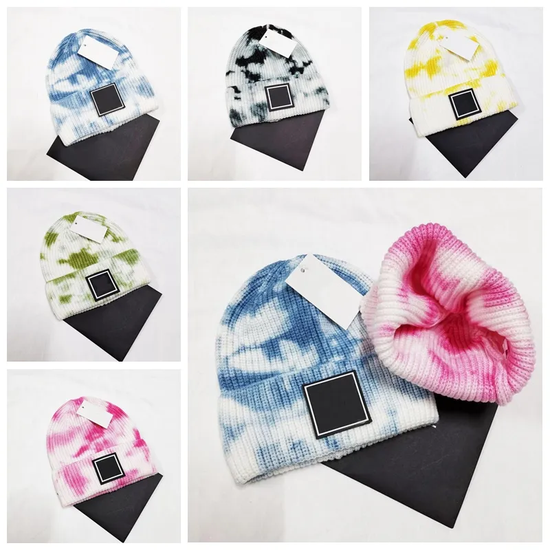 Kravat Boya Beanies Kadınlar Için Erkek Kış Örme Bere Şapkalar Unisex Yetişkin Hip Hop Şapka Örgü Kayak Kap Rahat Sıcak Şapkalar