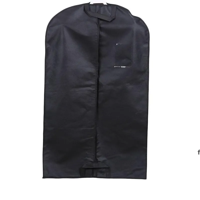 Tuta in tessuto non tessuto soprabito copertura antipolvere borsa porta abiti nera di alta qualità porta abiti da viaggio RRA10456