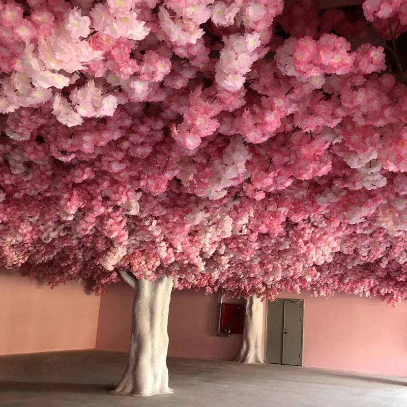 Fiori Di Seta Artificiale Simulazione Crittografia Fiori Di Ciliegio Rami Corda Per Matrimonio Fai Da Te Casa Ornamento Decorazione Del Soffitto 100 Pezzi