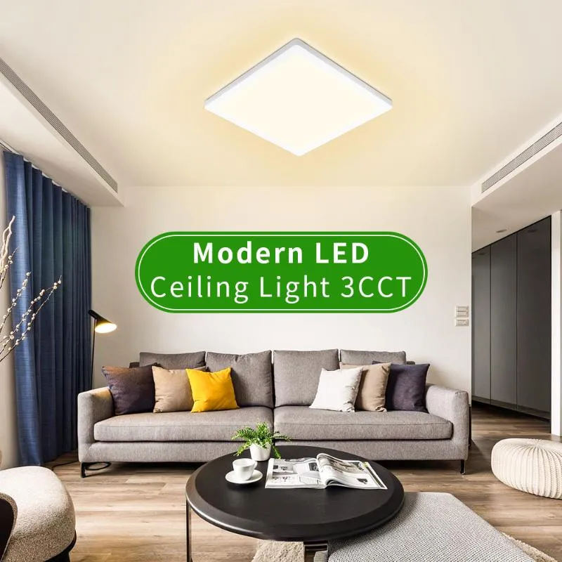 Luzes de teto LED 3CCC 18W 24W Modern Surface Montado LED Painel Lâmpada de teto para luminária de sala de estar acessório