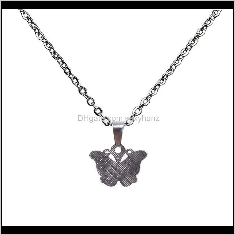 fashion Color Changing Butterfly necklace cute Temperature sensing butterfly pendant women necklaces fashion jewelry will and sandy