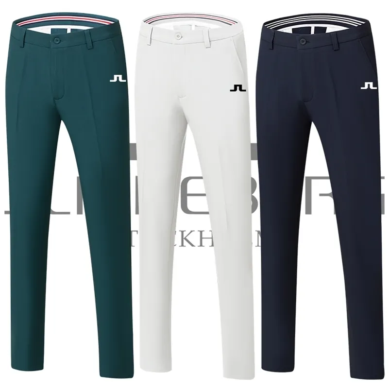 Herfst Winter Heren Golfbroek Dikke Vierweg Stretch Effen Kleur Sport Casual Broek Hoge Kwaliteit Golfkleding 220108