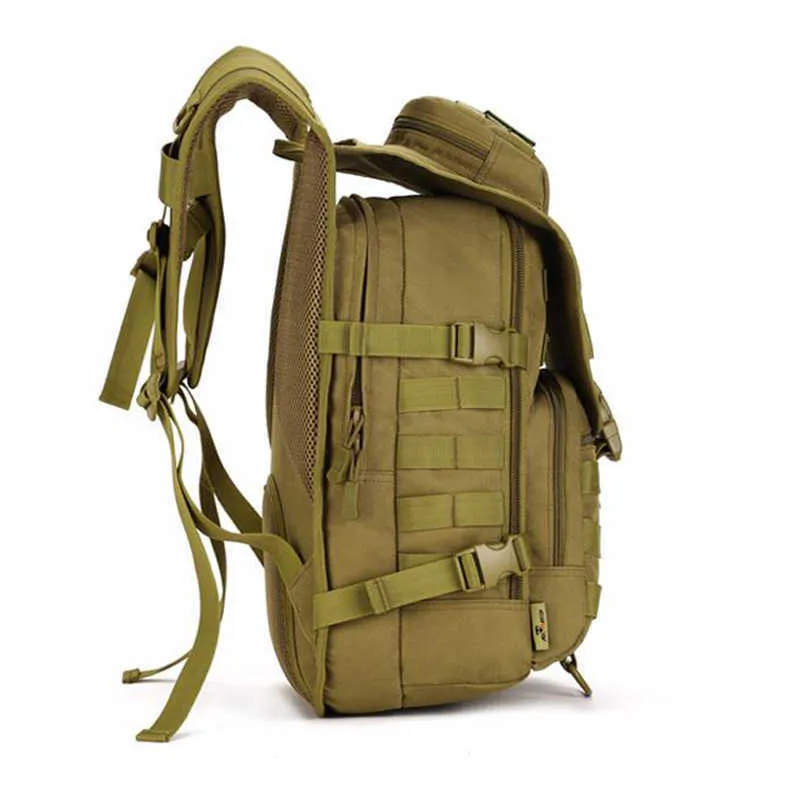 Zaini tattici dell'esercito dell'uomo di grande capacità 45L Borse d'assalto militari Outdoor Molle Pack per Trekking Camping Hunting Bag Y0721