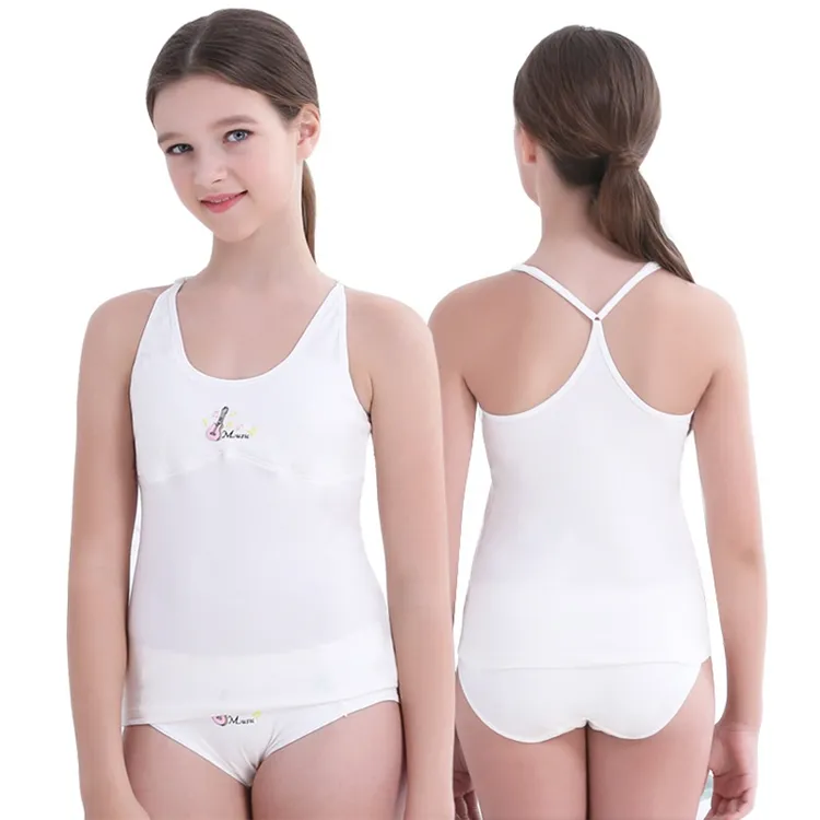 Summer Cotton Sling Girl Kidley Panties For 9 12 Years Old Developmental  Underwear Vest For Students 9220 From Andytt, $8.17