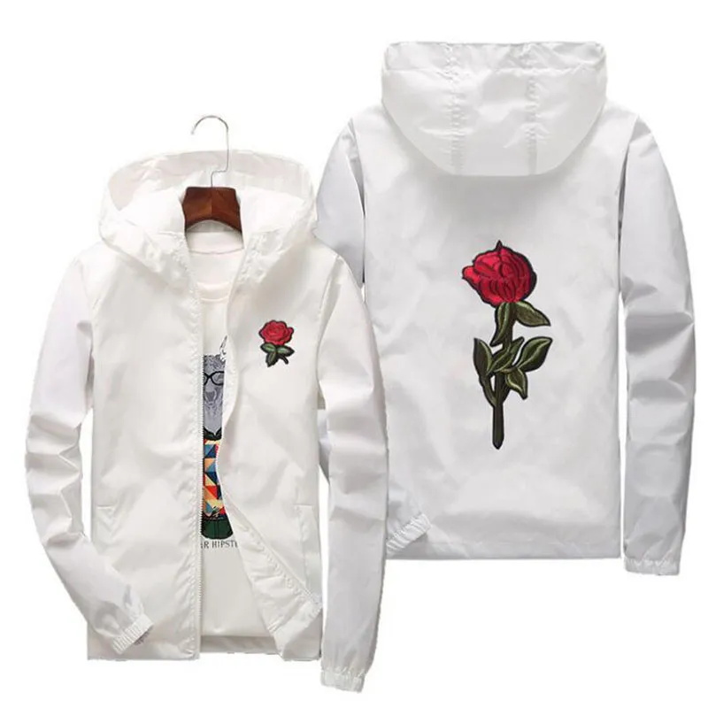 Rose floral hotsell jacket windbreaker