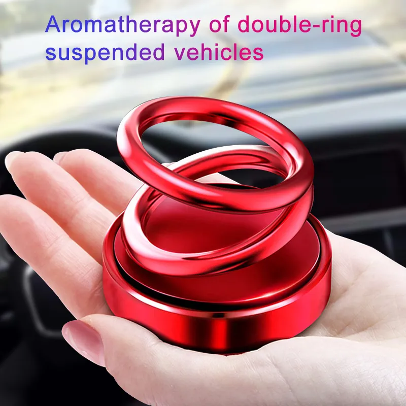 Car Air Fresheners Solar Energy Ring Rotating Ring Aromatherapy Perfume  Diffuser