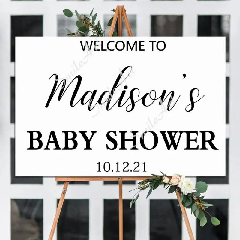 Naklejki ścienne Kreatywny Baby Shower Niestandardowe Nazwa Naklejka Naklejki Naklejki Art Dla Baby Naklejka