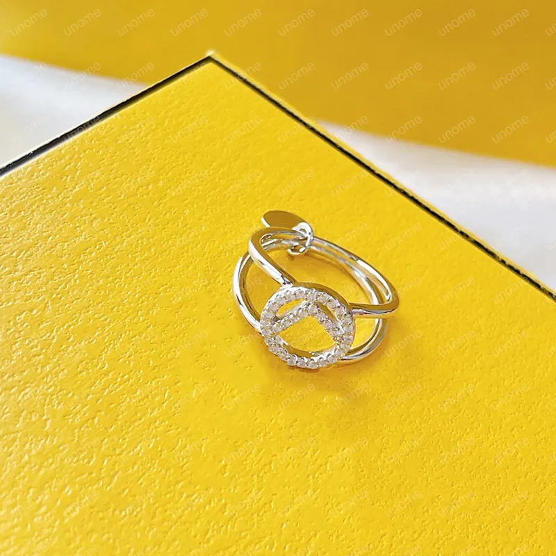 Designer-Buchstabe 925 Sterling Silber Ringe Luxurys Designer F-Ringe Modeschmuck für Frauen Männer Schönes Geschenk Charm 6-8 Jahrestag 217z