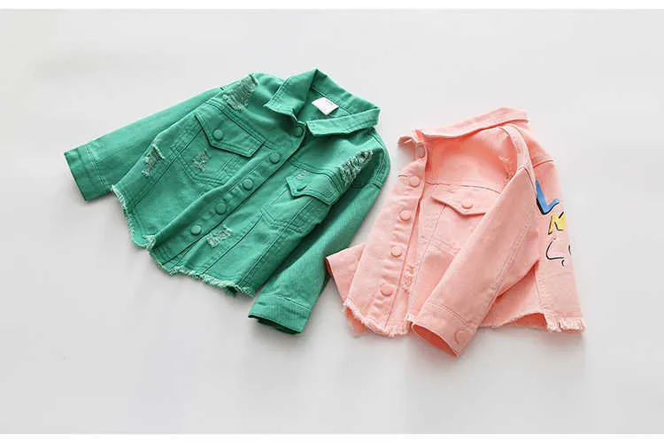  Autumn Spring New Fashion 3 4-8 10 12 Years Teenage Christmas Gift Little Child Baby Coat Tops Kids Denim Jacket For Girls (13)