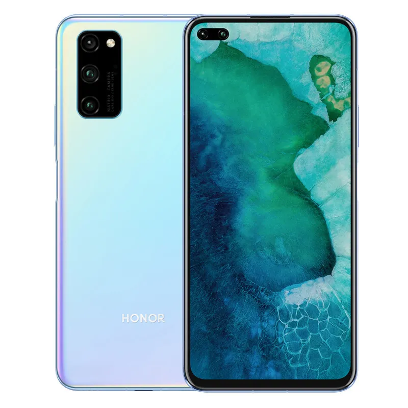 Téléphone portable d'origine Huawei Honor V30 Pro 5G 8 Go de RAM 128 Go 256 Go ROM Kirin 990 Octa Core Android 6.57 "Plein écran 40.0MP AI AR HDR OTG NFC ID d'empreinte digitale téléphone portable intelligent