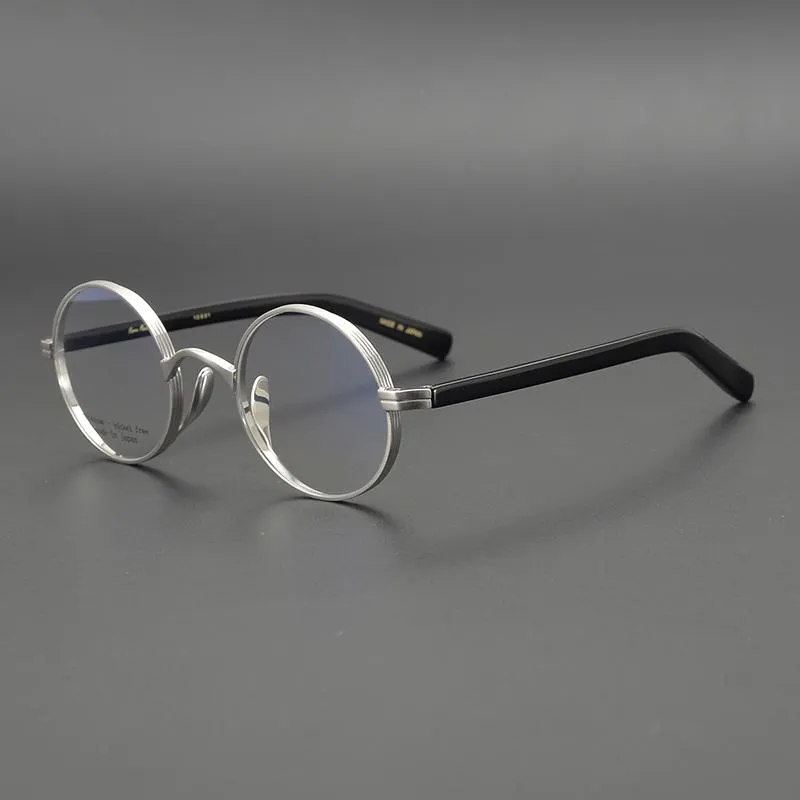 Mode Sonnenbrillen Rahmen Cubojue Janpanese Brillen Rahmen Männer Titan Brille Männlich Kleine Runde Nerd Vintage Retro Brille Für Optische