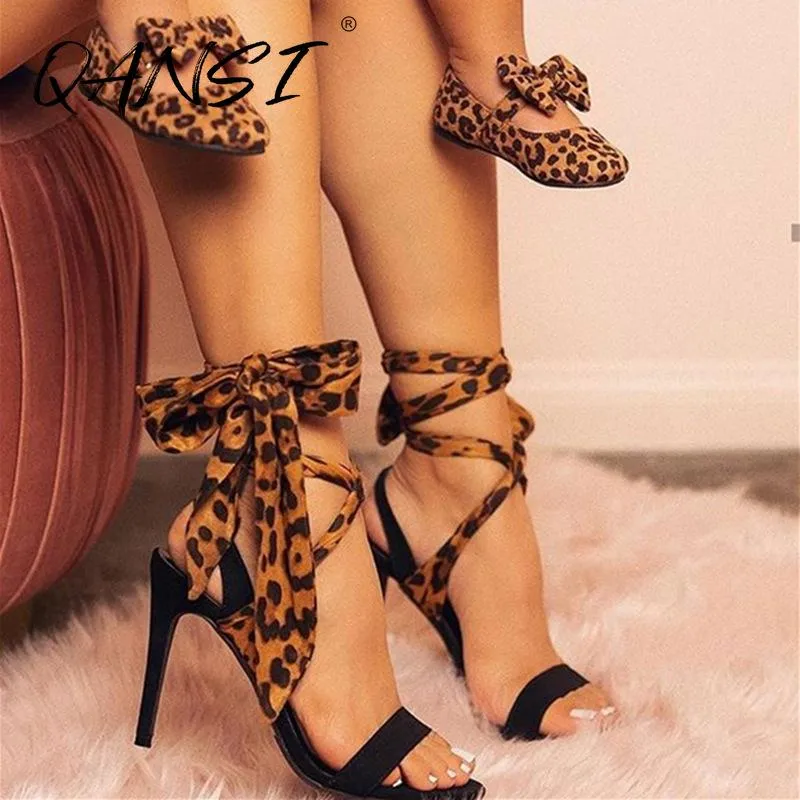 Сандалии лето 2021 леопардовый принт высокий каблук женский обувь сексуальный ночной клуб Профессиональный большой размер большой размер