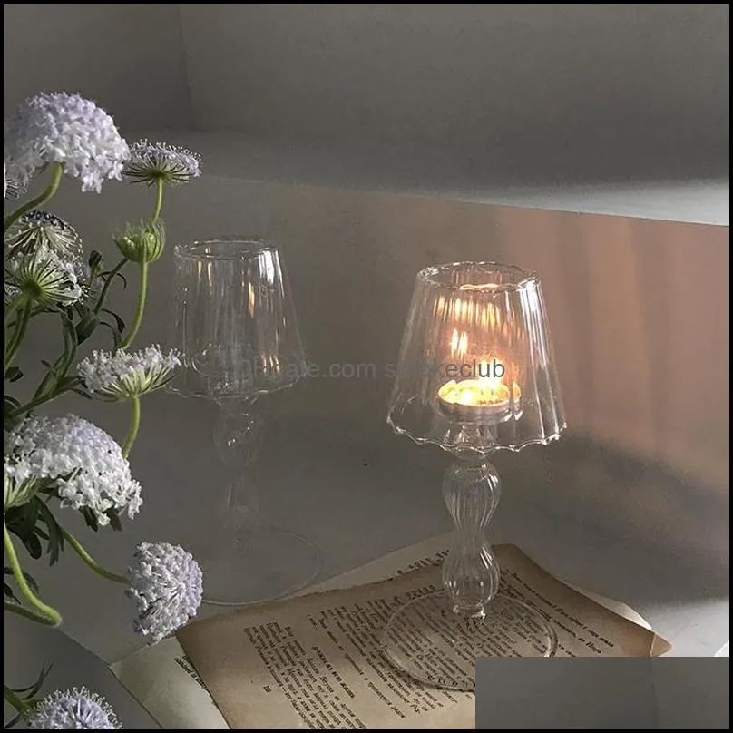 Candle Holders Crystal Glass Holder Decoration Wedding Centerpieces Center Table Candlesticks Par
