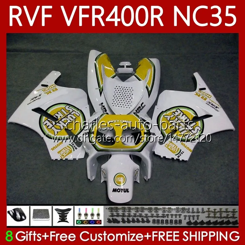 Fairing Kit for Honda NC35 V4 V400 R RVF400R 1994 1995 1995 1996 1997 1998 80no.140 RVF黄色いラッキーVFR 400 RVF400 R 400RR VFR 400R VFR400RR 94-98 VFR400R 94 95 96 97 98