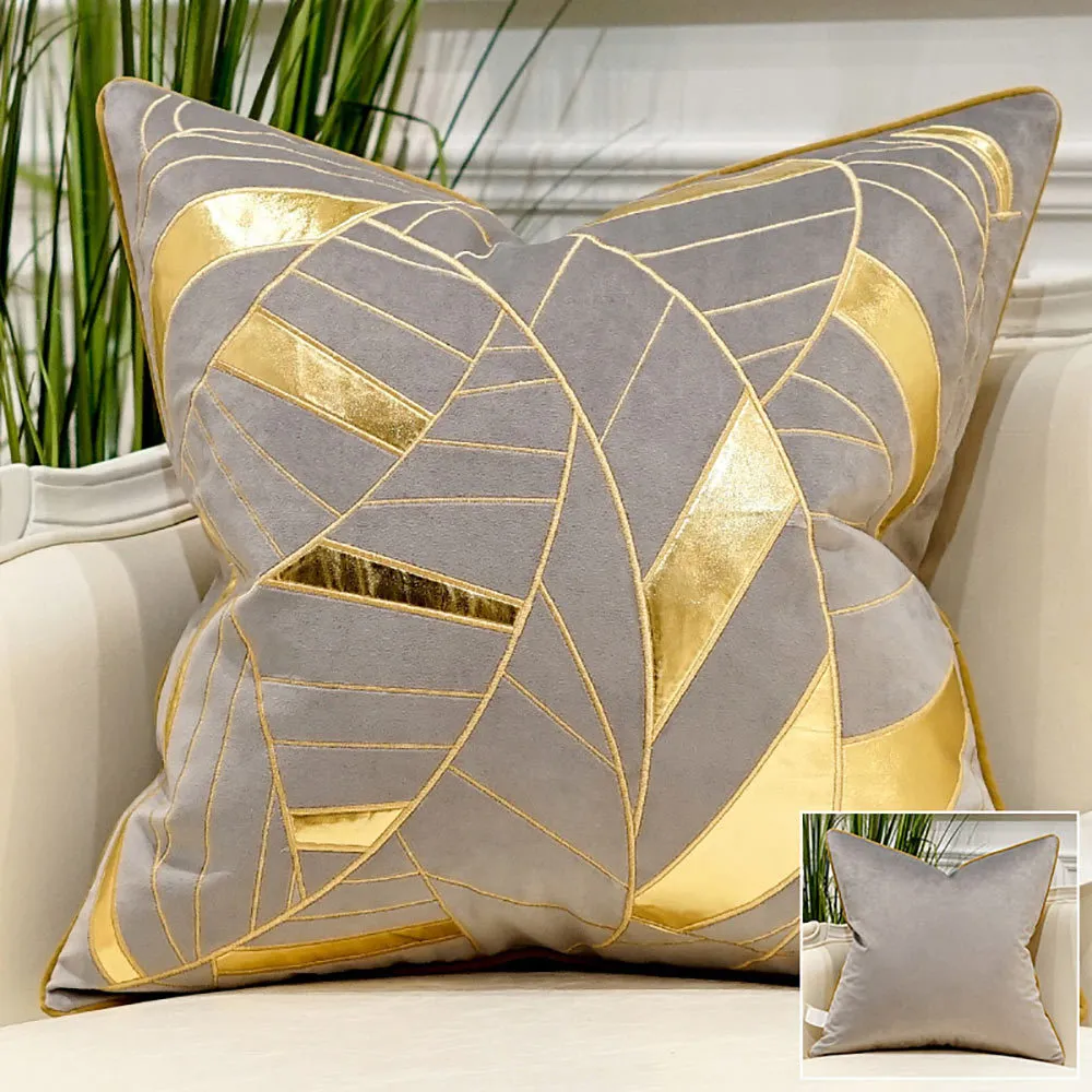 Grey gold pillow cheap