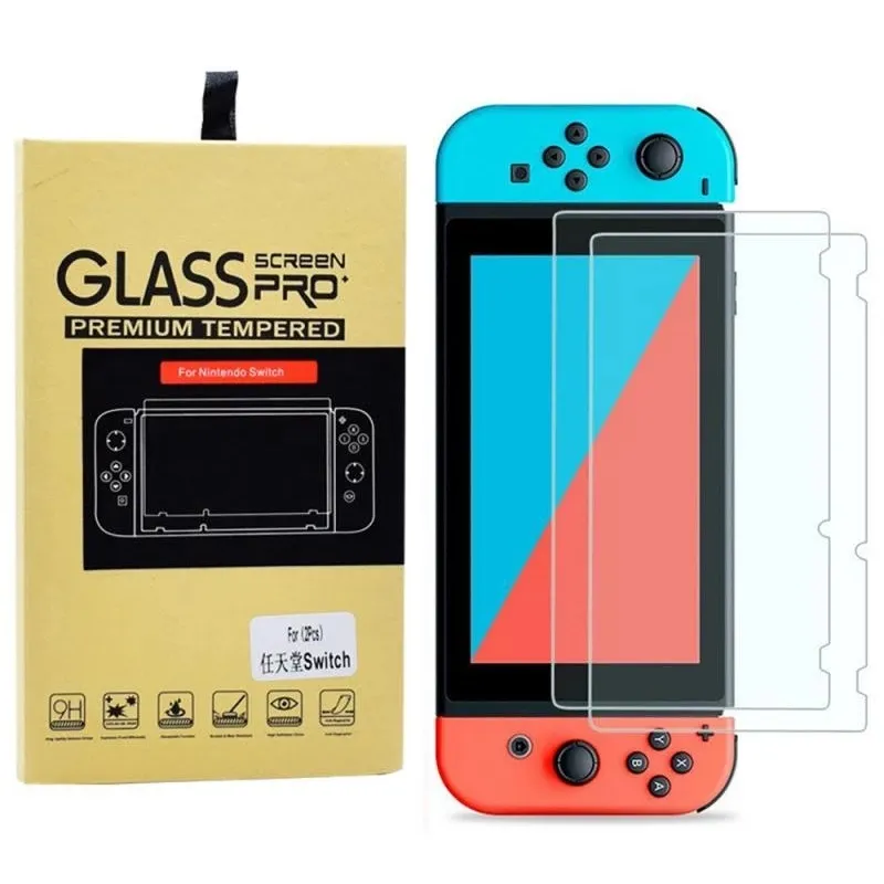 Real 9H Ultra-Clear Hartred Glass Screen Protector Film dla Nintendo Switch LITE Ochronne