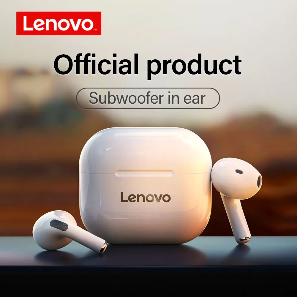 オリジナルのLenovo LP40ワイヤレスヘッドフォンTWS Bluetoothイヤホンタッチコントロールスポーツヘッドセット電話のアンドロイド用ステレオイヤホン