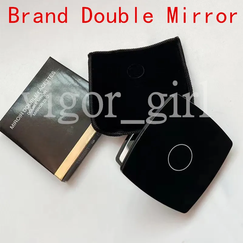 Hot Fashion akryl kosmetisk bärbar spegel Vikbar sammet dammpåse spegel med presentförpackning Girl Makeup Verktyg Hög kvalitet