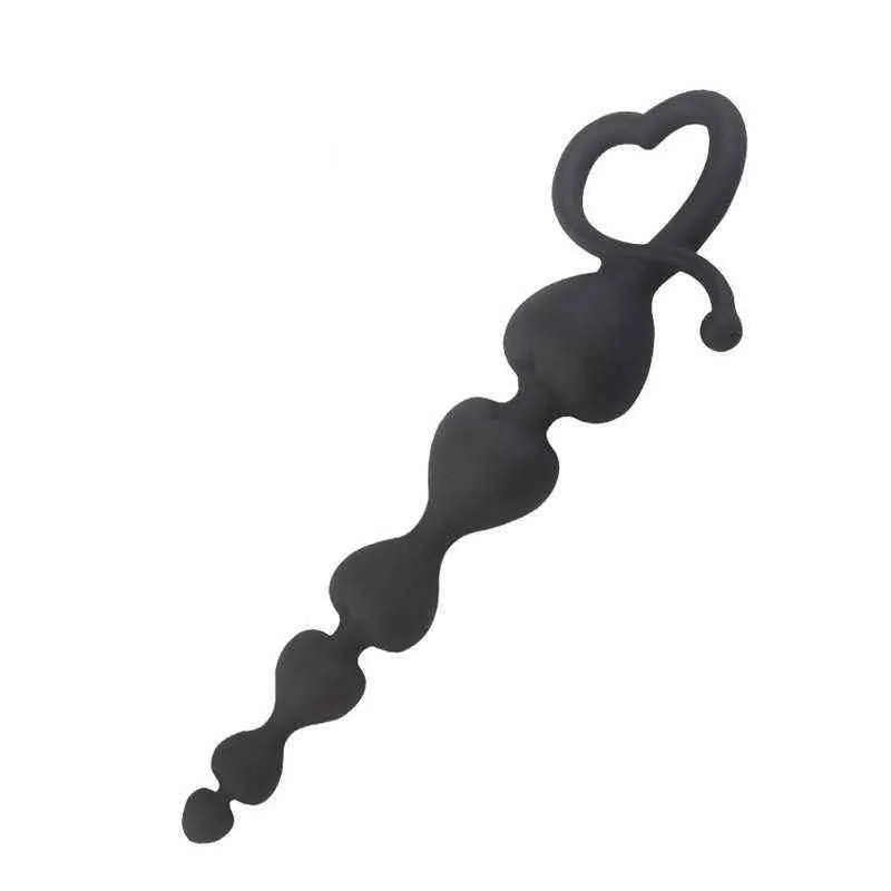 NXY Anal Toys Large Beads Silicone Butt Plug Dilator Ass Sex Stopper Big Size Adult for Couples Trainer Anus Expander 1130