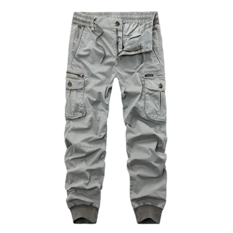 Męskie spodnie do ładowania na zewnątrz Moda Wycieczka Trend Hip Hop Wiele Pocketst Spodnie Spring Mężczyzna Nowe Przyciski Zipper Deskorolka Luźne spodnie