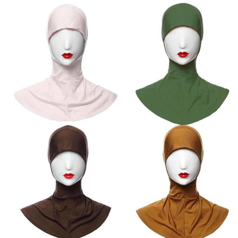 Schals 1 PC Free Style Mode Islamische Turban Kopf Tragen Hut Unterschal Hijab Volle Abdeckung Innere Muslimische Baumwolle Kappe CAGOULE