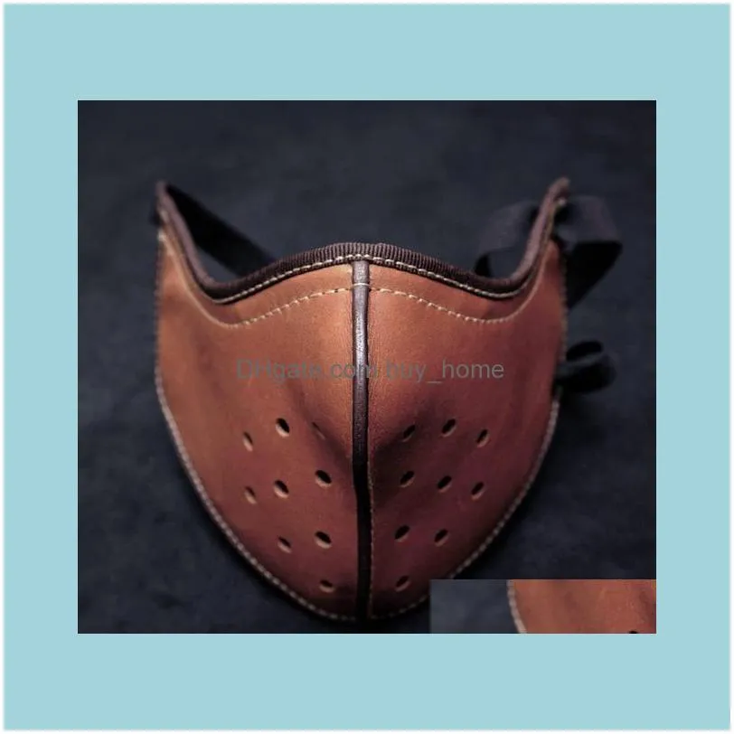 Punk Leather Camping Hiking Scarves Cycling Sports Bandana Outdoor Headscarves Riding Motorcycle Biker Headwear Scarf Mask Caps &