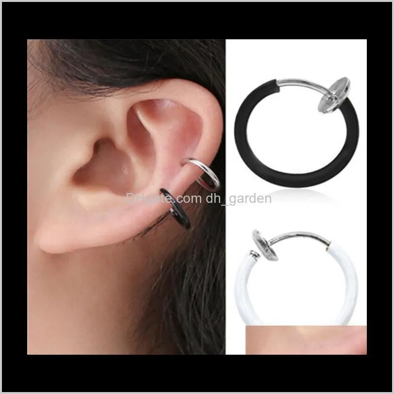 Clip on Boby Nose Lip Ear Fake Piercing Rings Stud Punk Goth False Hoop Earrings Septum Factory Wholesale